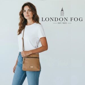 LONDON FOG Vegan Leather Crossbody Bag